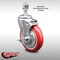 Service Caster 5 Inch SS Red Polyurethane Wheel Swivel 1/2 Inch Threaded Stem Caster with Brake SCC-SSTS20S514-PPUB-RED-TLB-121315 - alternate 5